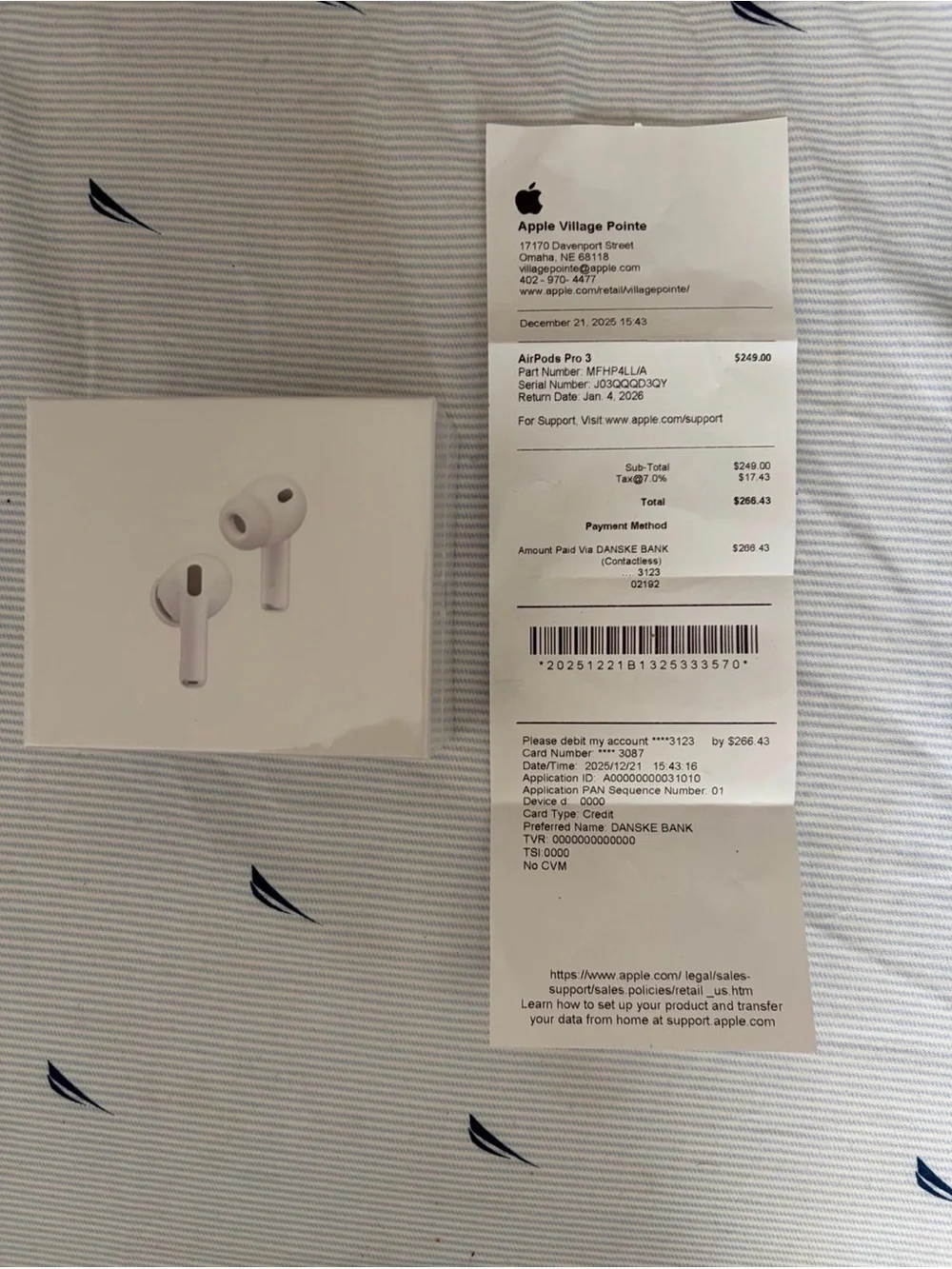 Apple AirPods Pro 3 (White) - Active Noise Cancellation Wireless Earbuds